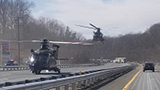 helicopters land on eastbound rt. 50